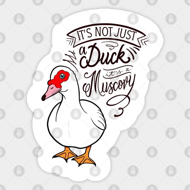 It’s not just a duck, it’s a Muscovy Sticker by Jurassic Ink